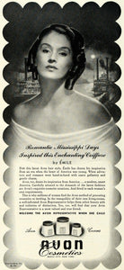 1942 Ad Avon Cosmetics Emile Mississippi Days Coiffure - ORIGINAL GH4