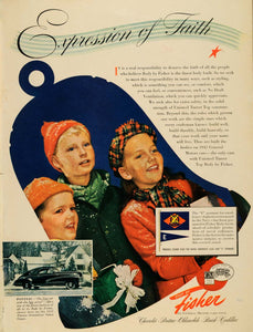 1942 Ad Body by Fisher Pontiac Streamliner Sedan Coupe - ORIGINAL GH4