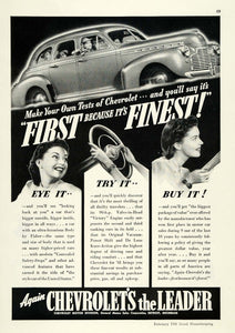 1941 Ad Victory Engine Chevrolet Car Body By Fisher - ORIGINAL ADVERTISING GH4