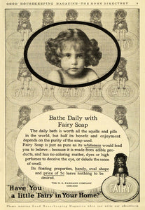1911 Ad Fairy Soap N. K. Fairbank Personal Hygiene Whiteness Bathing GH4
