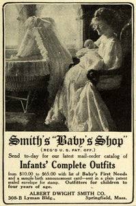 1911 Ad Albert Dwight Smith Baby Shop Products Crib Springfield GH4