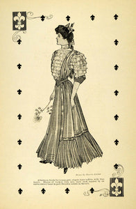 1906 Print Women Edwardian Fashion Dresses Gowns Blanche Letcher Art GH4