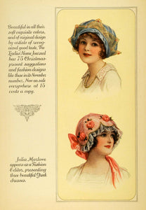1913 Print Ladies Home Journal Women Fashion Clothing Hats Dresses GH4