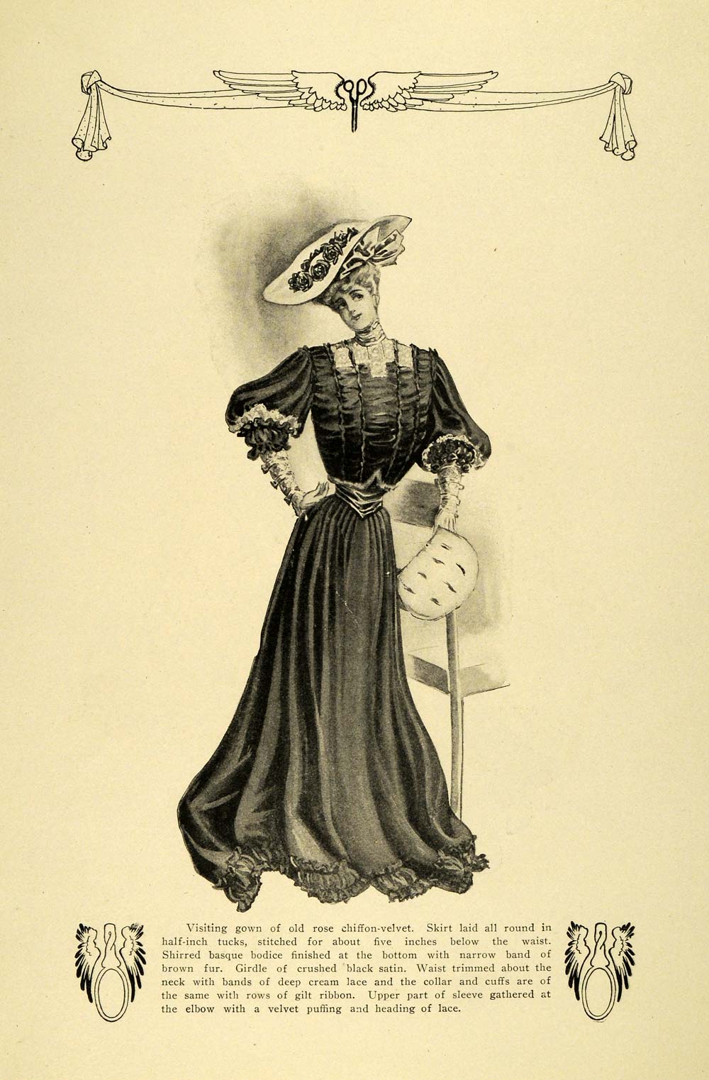 knee length dresses for ladies 1904 Print Edwardian Fashion Womens Dresses Gowns Hats Clothing Bodice –  Period Paper Historic Art LLC