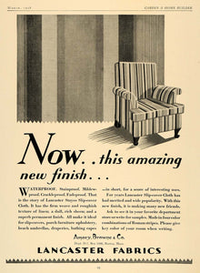 1928 Ad Amory Browne Lancaster Roman Stripes Cover - ORIGINAL ADVERTISING GHB1