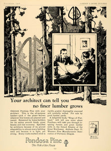 1926 Ad Western Pine Mfg Assn Pondosa Pine Products - ORIGINAL ADVERTISING GHB1