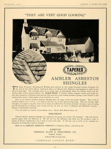 1926 Ad Ambler Asbestos Shingles Sheathing Roofing House Architectural GHB1