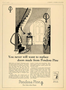 1926 Ad Western Pine Mfg Pondosa Pine Products Decor - ORIGINAL ADVERTISING GHB1