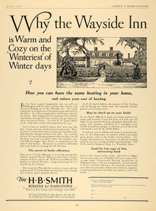 1926 Ad H B Smith Boilers Radiators Heating Wayside Inn - ORIGINAL GHB1