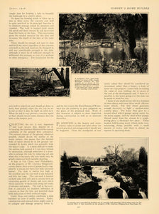 1926 Article Manmade Lakes Ponds Homes Norman K. Morse - ORIGINAL GHB1