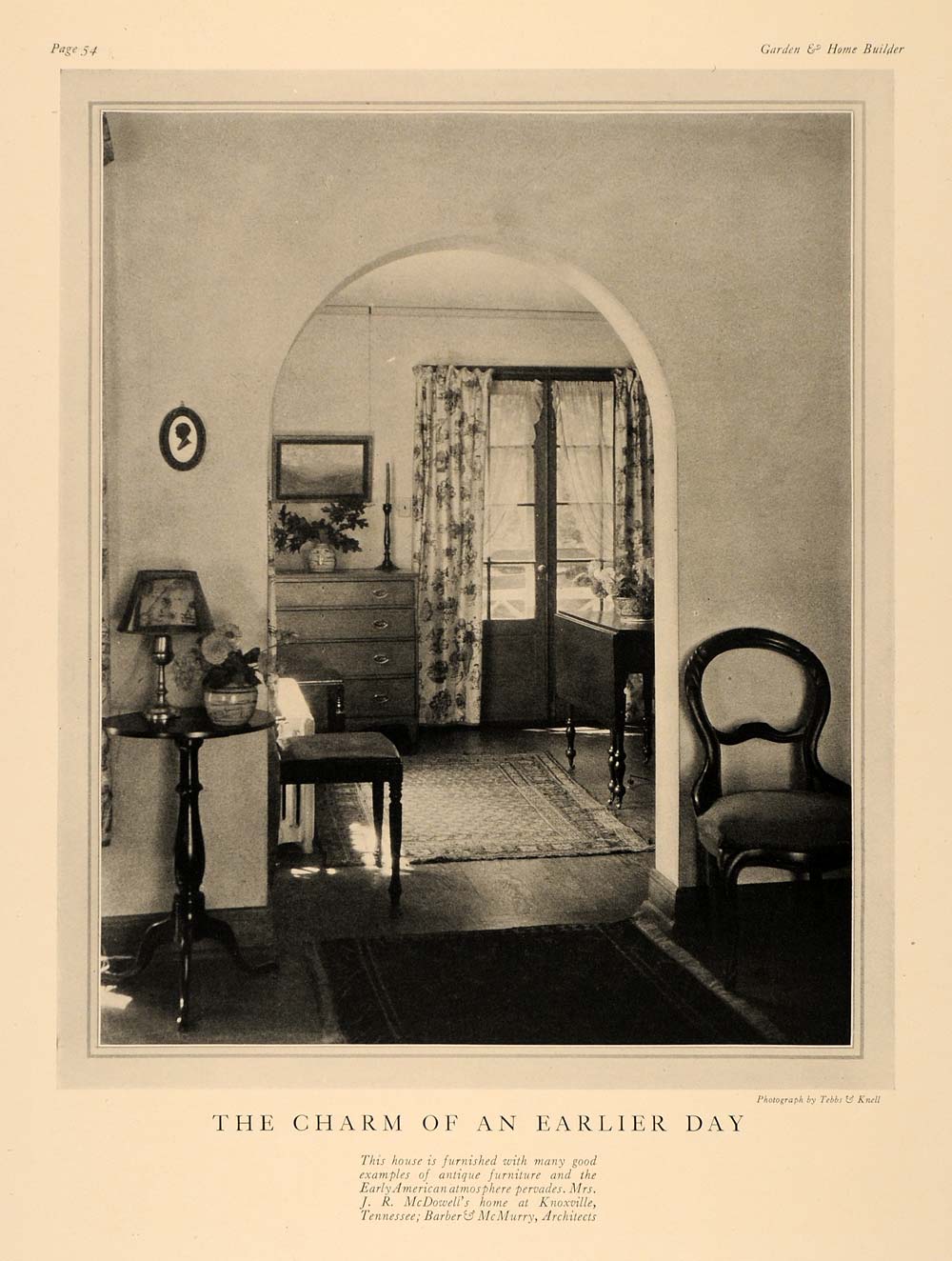 1928 Print J.R. McDoweli Home Barber McMurry Architects ORIGINAL HISTORIC GHB1