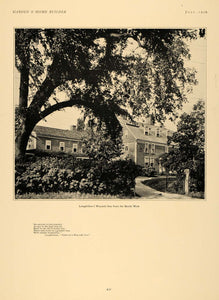 1926 Print Lonfellow's Wayside Inn South West Poem - ORIGINAL HISTORIC GHB1