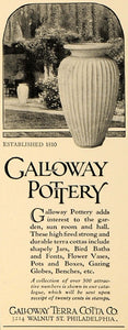 1926 Ad Garden Jar Pottery Decor Galloway Terra Cotta - ORIGINAL GHB1