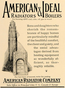1927 Ad American Radiator Company Boilers Heating Coal - ORIGINAL GHB1