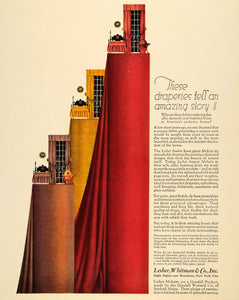 1928 Ad Lesher Whitman Draperies Household Decorative - ORIGINAL GHB1