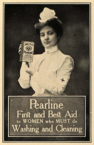 1905 Ad Pearline Soap Washing Compound Detergent Women - ORIGINAL GM1