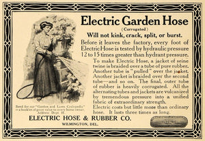 1910 Ad Electric Hose & Rubber Garden Hose Tool Supply - ORIGINAL GM1