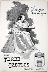 1940 Ad Vintage Wills Three Castles Cigarettes Tin Smoking Tobacco Sundial GOE1