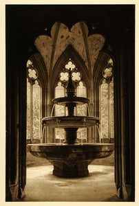 1924 Germany Maulbronn Abbey Well Fountain Cloister - ORIGINAL PHOTOGRAVURE GR3