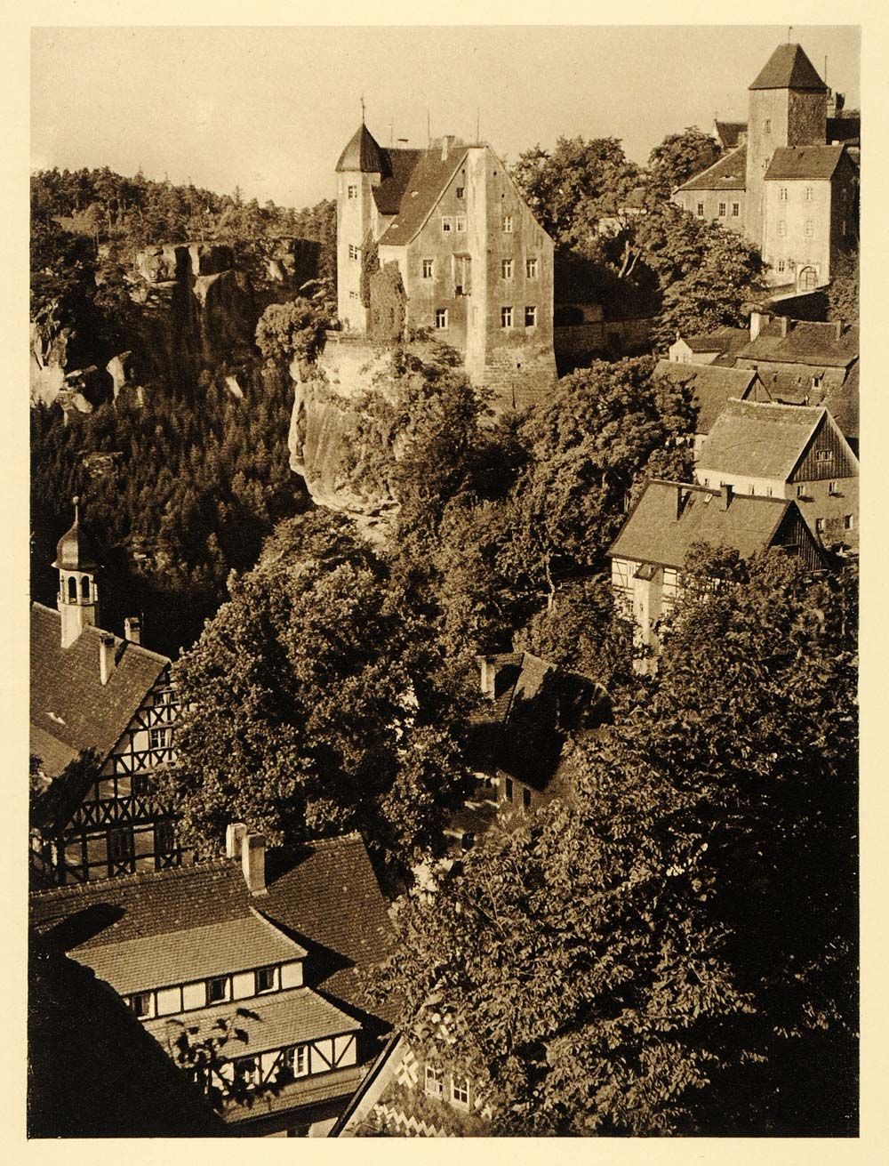 1924 Germany Hohnstein Saxony Switzerland Castle Saxon - ORIGINAL GR3