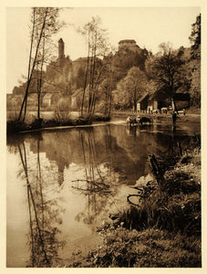 1924 Germany Pegnitz Veldenstein Castle Burg Bavaria - ORIGINAL PHOTOGRAVURE GR3