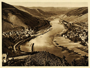1924 Germany Alf Bullay Mosel River Verbandsgemeinde - ORIGINAL PHOTOGRAVURE GR3