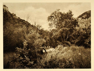 1928 Vale Tempe Valley Pineios River Greece Landscape - ORIGINAL GRC2