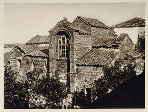 1928 Arta Greece Greek Church Kirche Kato Panagia - ORIGINAL PHOTOGRAVURE GREECE