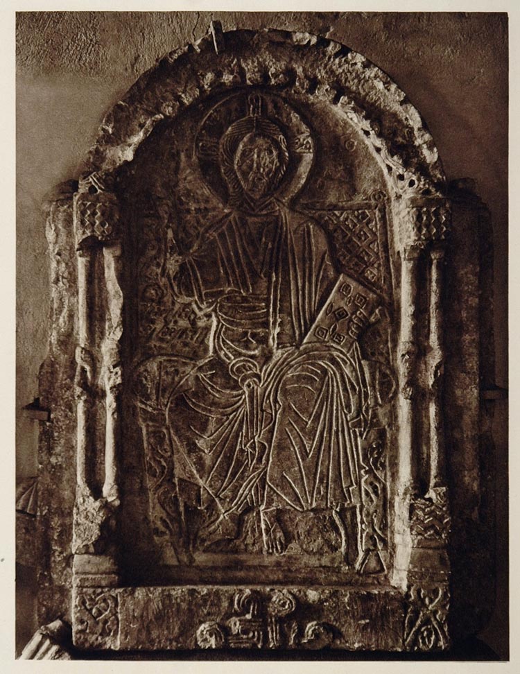 1928 Bas-Relief Scuplture Christ Mystra Mistra Greece - ORIGINAL GREECE