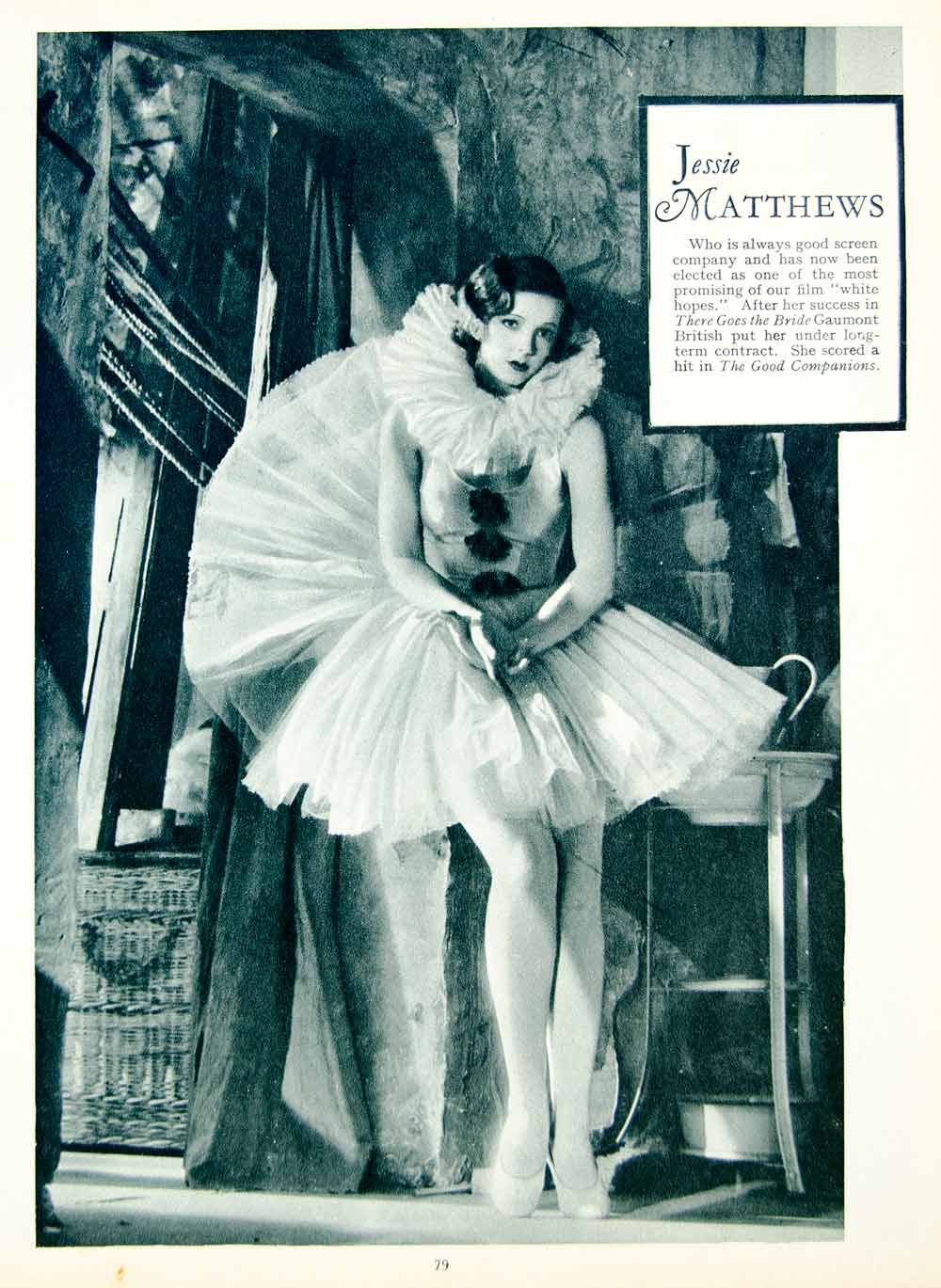 1933 Rotogravure Jessie Matthews English Actress Singer Dancer Stage Movie GTS1