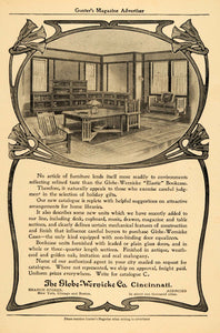 1905 Ad Globe-Wernicke Co. Elastic Bookcase Furniture - ORIGINAL GUN1