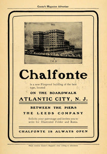 1907 Ad Chalfonte Hotel Luxury Lodging Atlantic City NJ - ORIGINAL GUN1