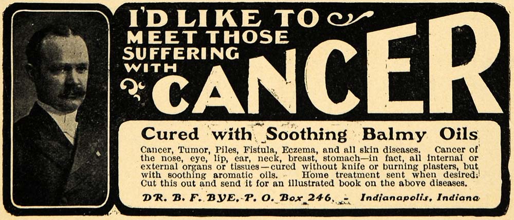 1905 Ad Dr. B F Bye Soothing Balmy Oils Skin Diseases - ORIGINAL GUN1