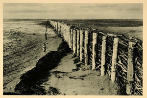 1927 Pier Hallig Langeness Halligen Island Photogravure - ORIGINAL HAL1