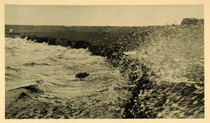 1927 Shore Hallig Oland Storm Waves Halligen North Sea - ORIGINAL HAL1