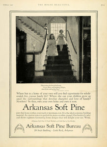 1920 Ad Arkansas Soft Pine Bureau Building Material Construction Home HB2