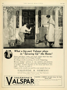 1920 Ad Porch House Valspar Varnish Chairs Door Floors Valentine & Co Home HB2