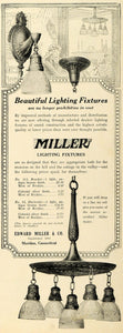 1920 Ad Edward Miller Co Lighting Fixtures Ceiling Lamps Vintage Colonial No HB2