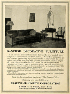1920 Ad Erskine Danforth Danersk Decorative Furniture Vintage Interior HB2