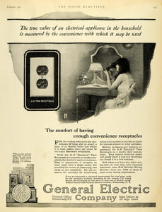 1921 Ad General Electric GE Twin Receptacle Switch Straightener Hair Styling HB2