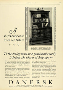 1928 Ad Danersk Cabinet Cupboard Furniture Vintage Interior Design Home HB2