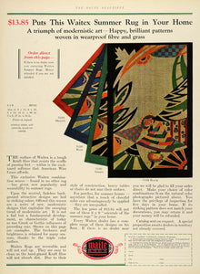 1928 Ad Waite Carpet Co Oshkosh Wisconsin Waitex Summer Rug Upholstered HB2