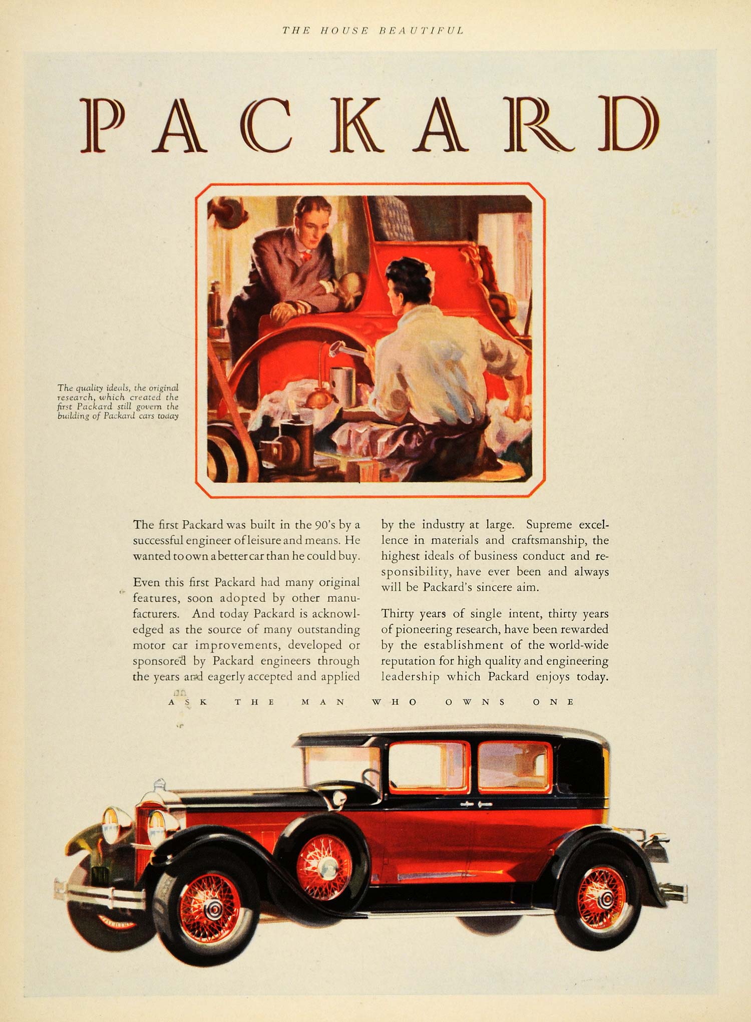 1929 Ad Packard Automobile Tool Mechanic Research Car Motor Transport Engine HB2