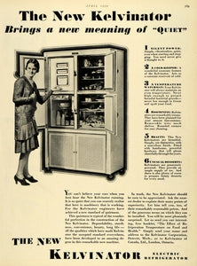 1929 Ad Kelvinator Electric Refrigerator Detroit Michigan Furniture HB2