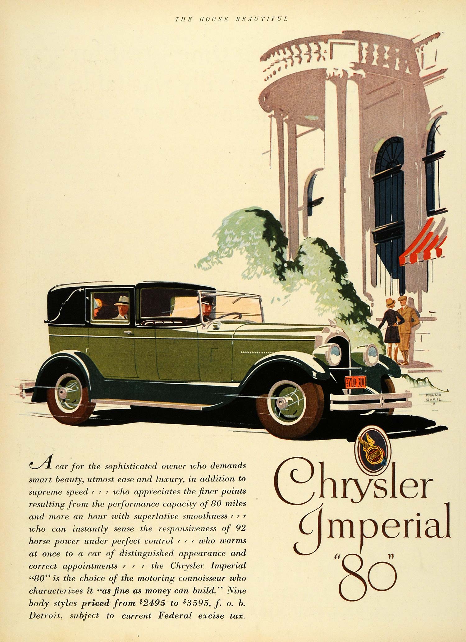 1927 Ad Chrysler Imperial 80 Automobile Vehicle Car Frank Quail Motor ...