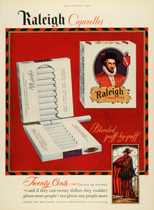 1929 Ad Sir Walter Raleigh Cigarettes Tobacco Louisville Kentucky Smoking  HB2