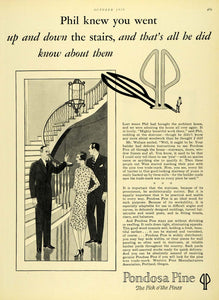 1929 Ad Pondosa Pine Phil Architect Wallace Portland Oregon Staircase House HB2