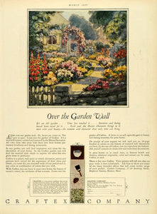1927 Ad Craftex Boston Massachusetts Garden Flower Fence Decor Design Paint HB3