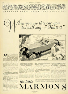 1927 Ad Marmon 8 Automobile Motor Car Indianapolis Vehicle Golfing Sport HB3