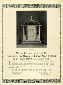 1927 Ad William French Furniture Doorway Bedroom Minneapolis Home Decor Room HB3